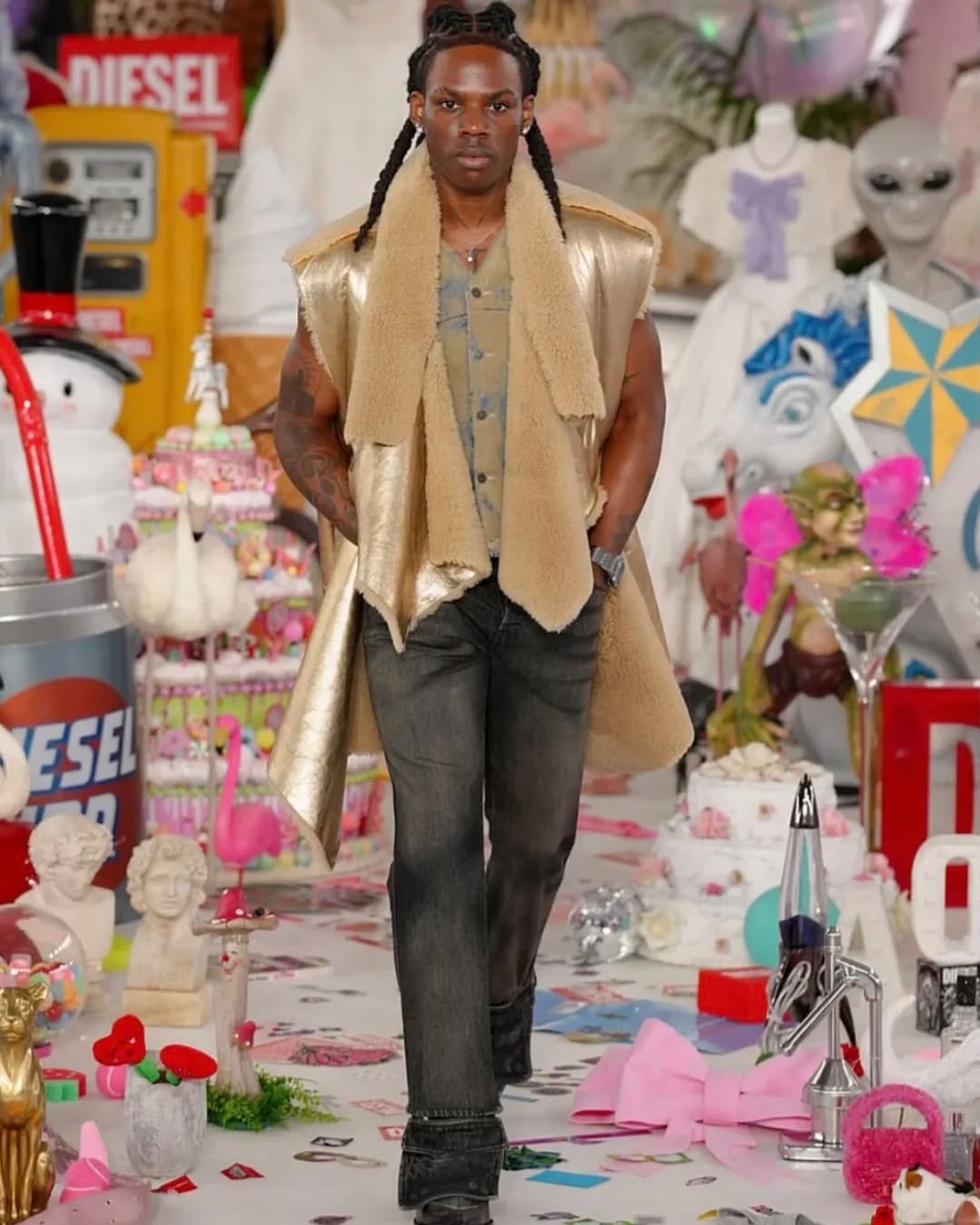 Rema Takes Milan: Afrobeats Star Walks for Diesel at Milan Fashion Week SS26